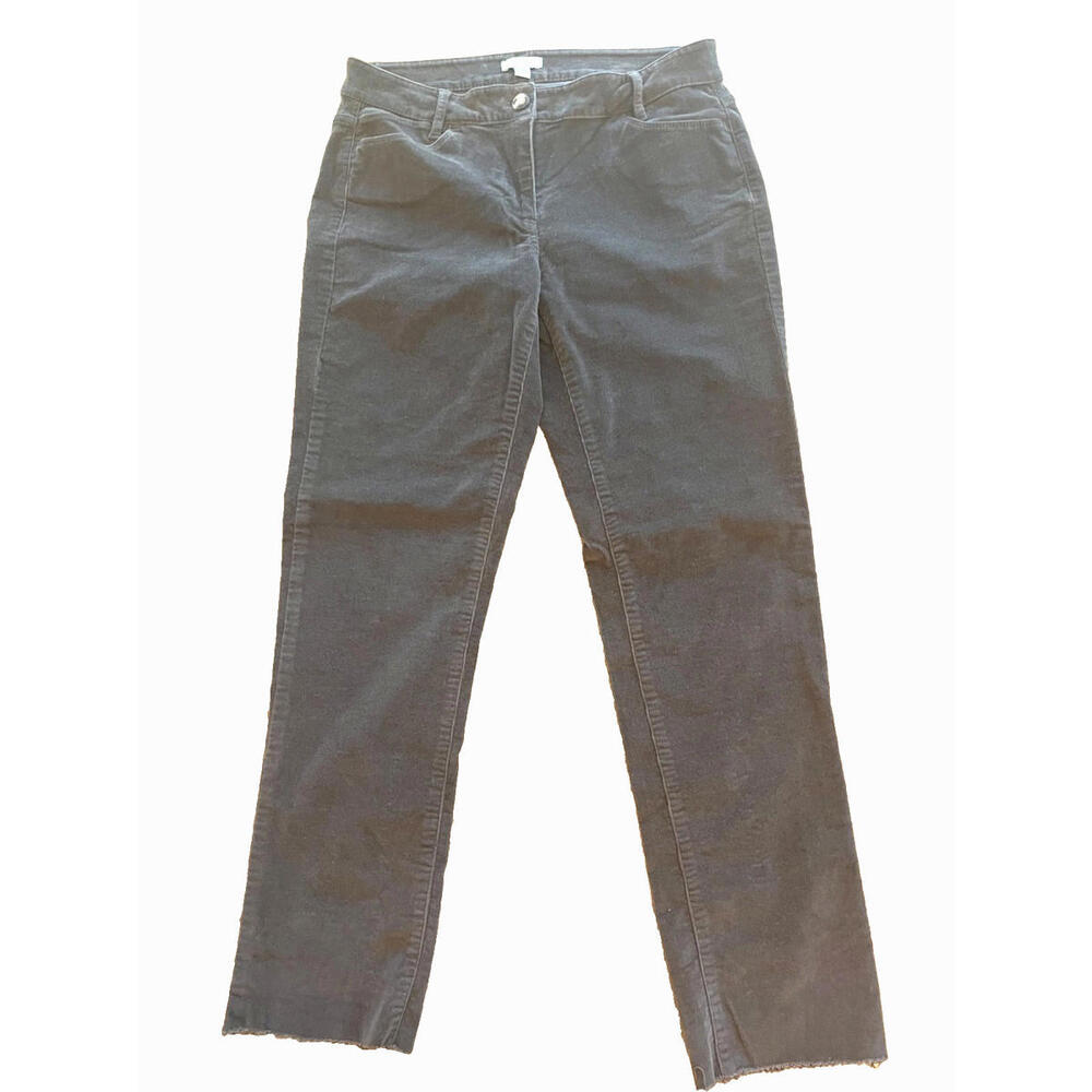 J.Jill Womens 4 Corduroy Slim Leg Pants Brown - Rough Hem. EUC
